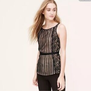 LOFT Black Lace Blouse